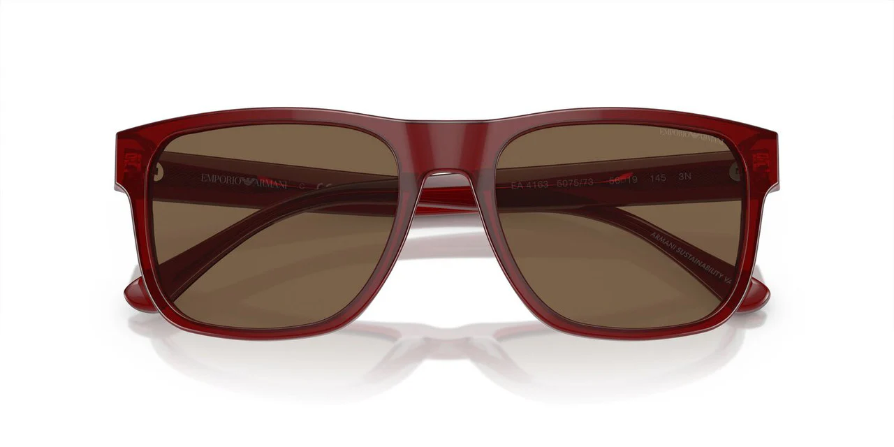 Gafas De Sol Emporio Armani EA4163 Café/Burdeo - Image 5