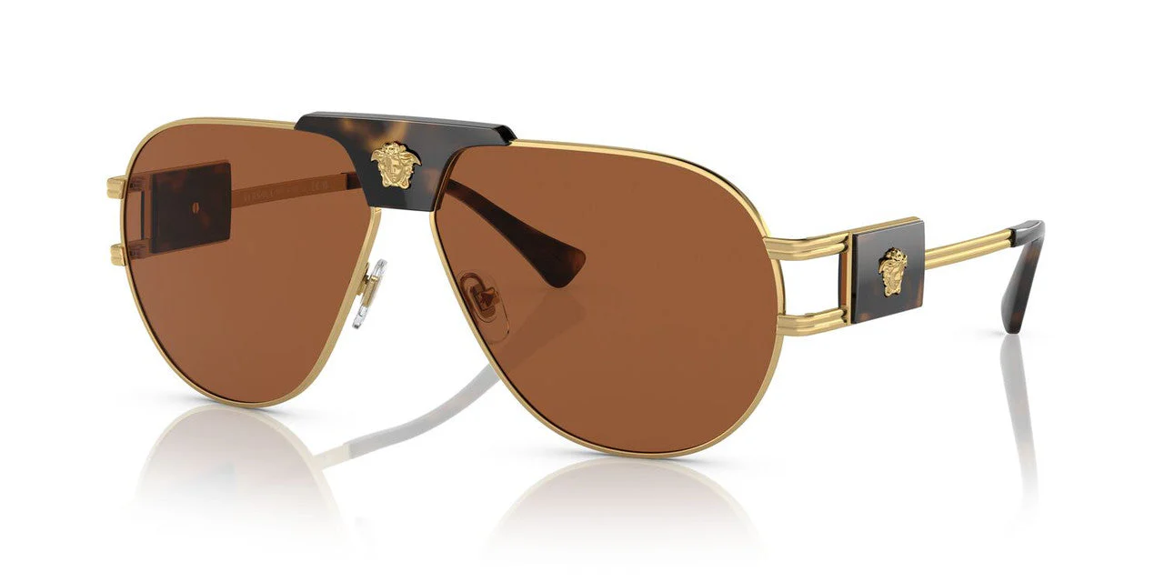 Gafas De Sol Versace VE2252 Café/Dorado - Image 2