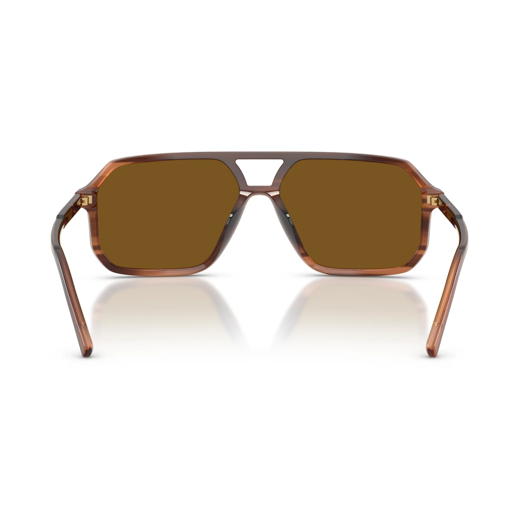 Gafas De Sol Dolce & Gabbana DG4541 Transp Brown On Striped Brown Dark Brown Polar Café/Marrón - Image 4