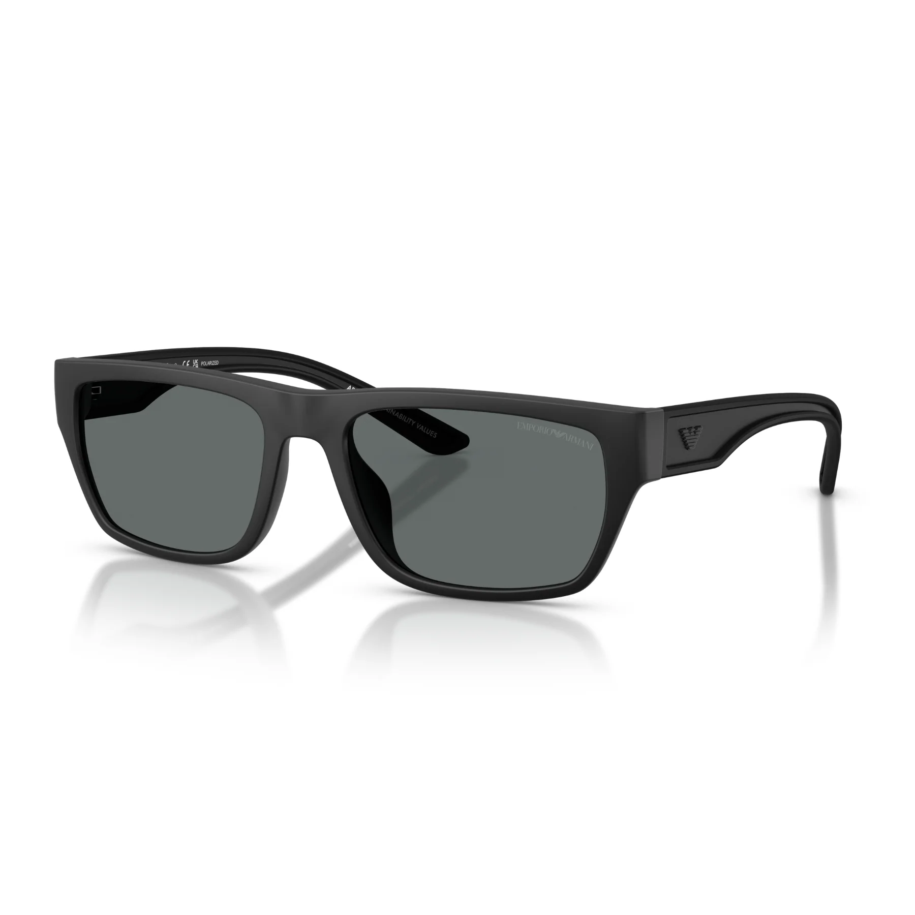 Gafas De Sol Emporio Armani EA4267U Rubberized Matte Black Dark Grey Polar Gris/Negro - Image 2