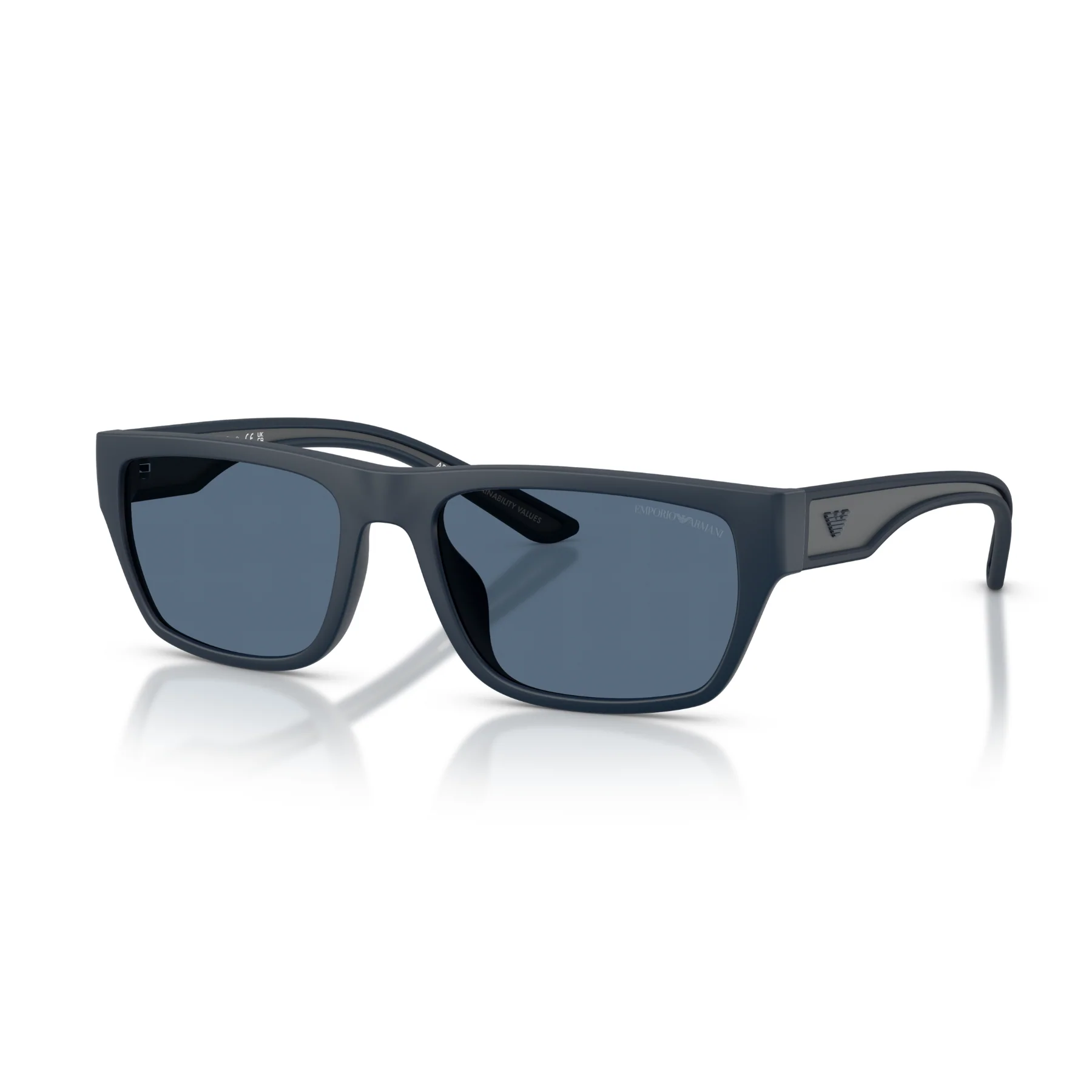 Gafas De Sol Emporio Armani EA4267U Rubberized Matte Blue Dark Blue Azul/Azul - Image 2
