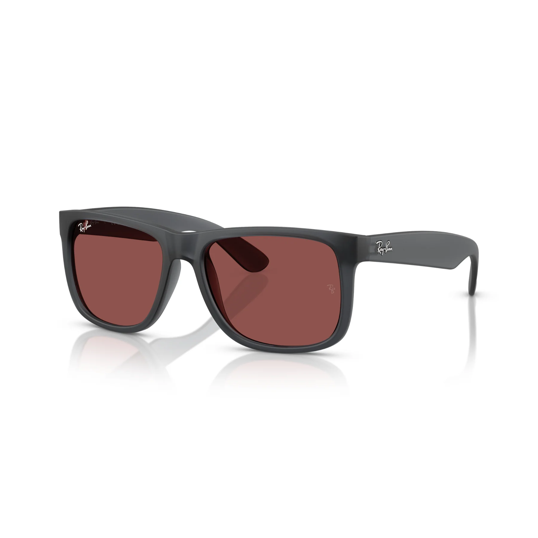 Lentes De Sol Ray-Ban RB4165 Justin Opal Grey Dark Violet Burdeos/Gris - Image 2
