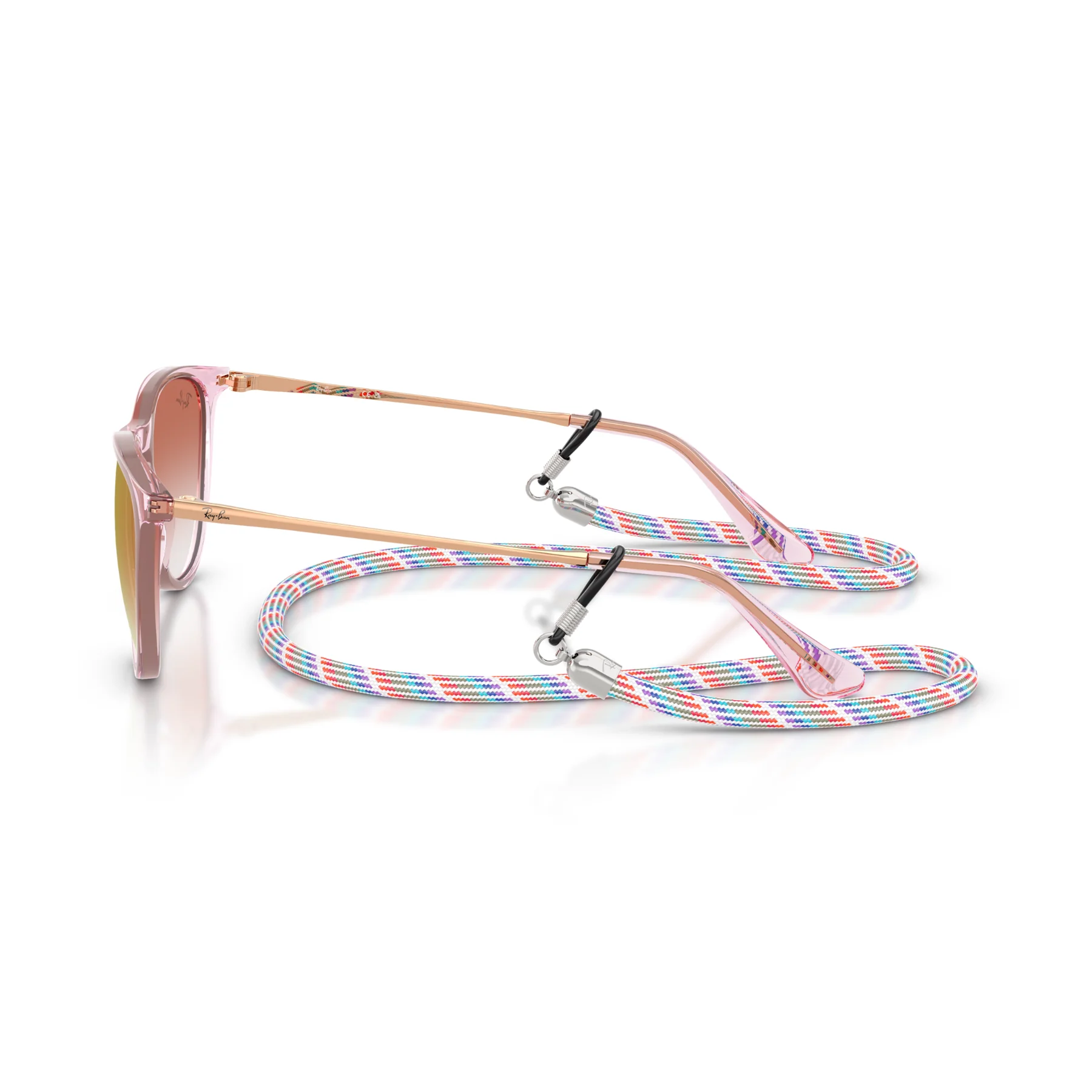 Gafas De Sol Ray-Ban RJ9060S Junior Erika Transparent Violet Clear Gradient Red Mirror Red Rojo/Violeta - Image 3