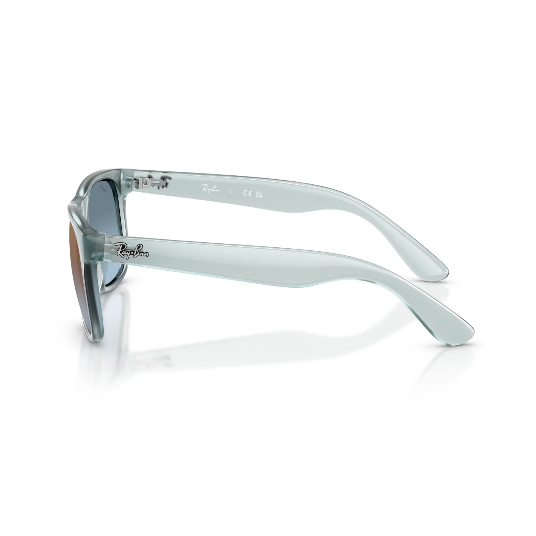 Gafas De Sol Ray-Ban RJ9069S Junior Justin Transparent Blue Azul/Azul - Image 3