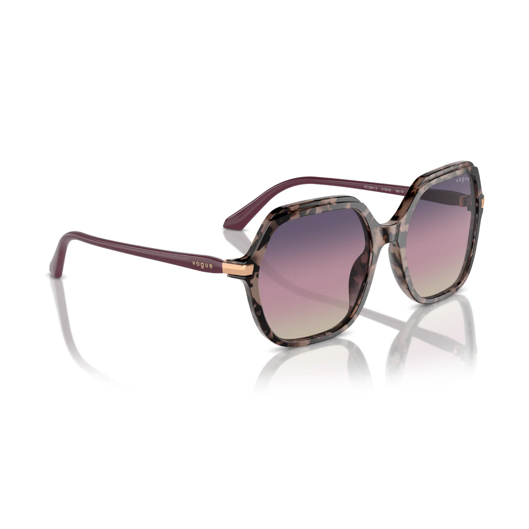Gafas De Sol Vogue Eyewear VO5561S Pink Tortoise Tri Grad Brown/Violet/Blue Café/Rosa - Image 3