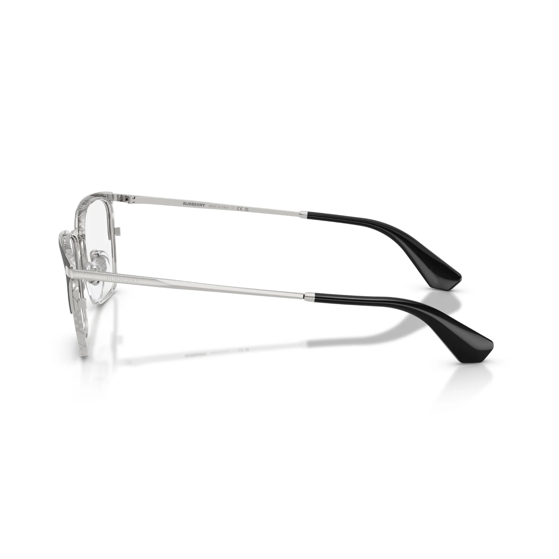 Armazón Burberry BE1401 Black/Silver Negro Hombre Negro - Image 3